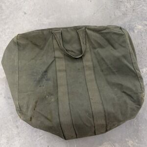 Vintage Military Canvas Duffel flyers Bag Olive Drab Green Army Surplus Gear Bag